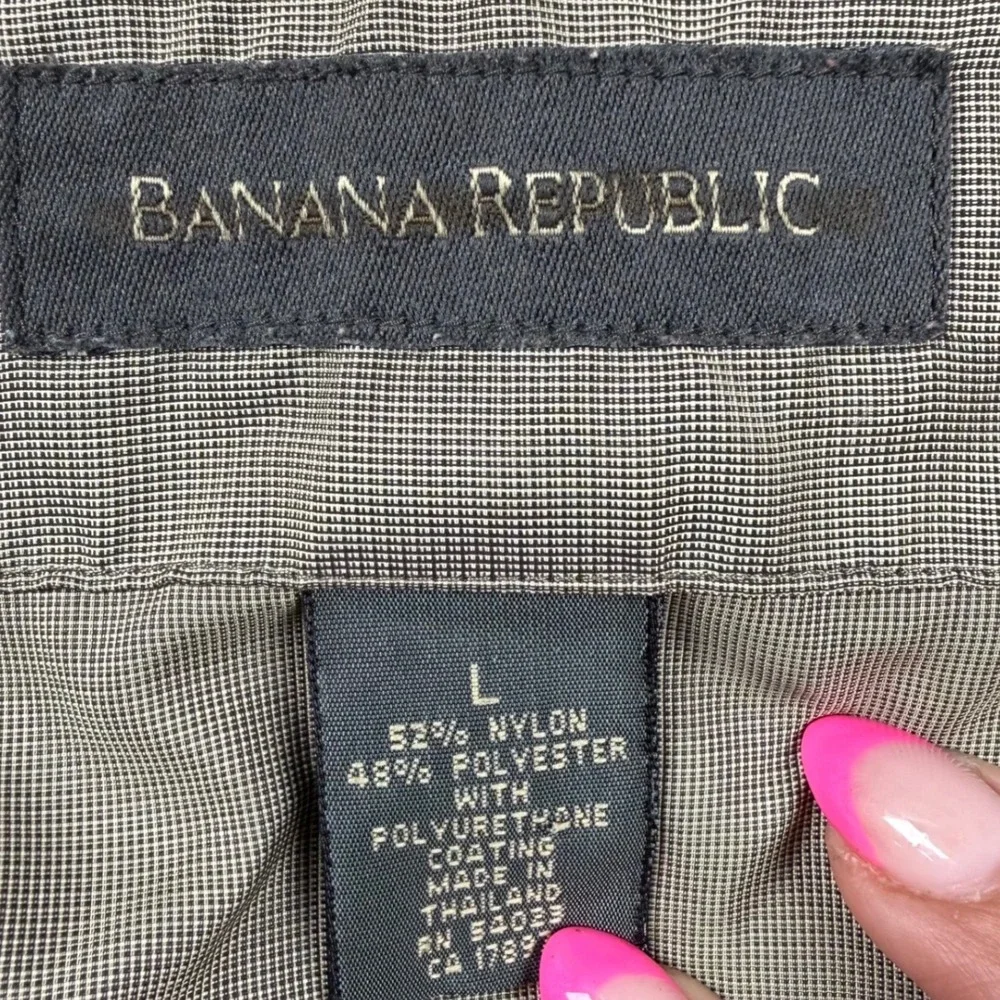 Banana Republic‎ Mens Large Khaki Tan  Windbreaker Jacket gorpcore utility coat